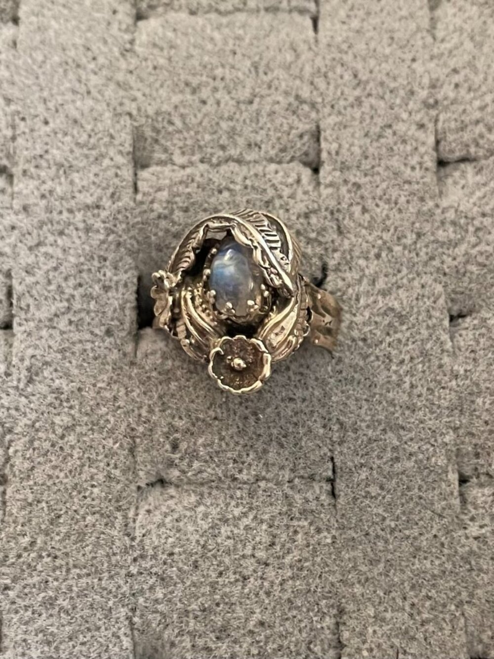 Vintage Sterling Silver Ring 6.5 Handmade Gemstone OOAK Bob Stringer Y2K $250 - Picture 1 of 16
